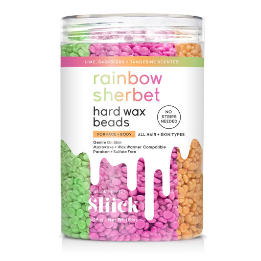Cera Sliick Rainbow Sherbet Hard Wax Beads Lime Raspberry Tangerine 425 Gr